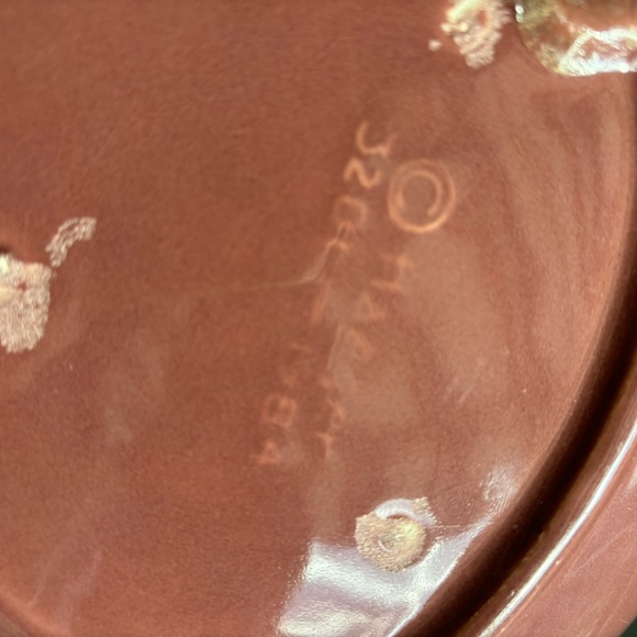 Vintage Art Deco Revival Haeger Pottery Pink Dish Platter - Picture 3 of 8